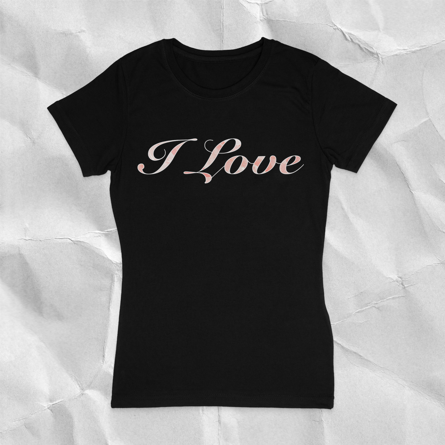 Gsmuv | Chakra Affirmations Meditation Gift | Heart Chakras | Rose Quartz Stone " I Love" Affirmation Women T-shirt