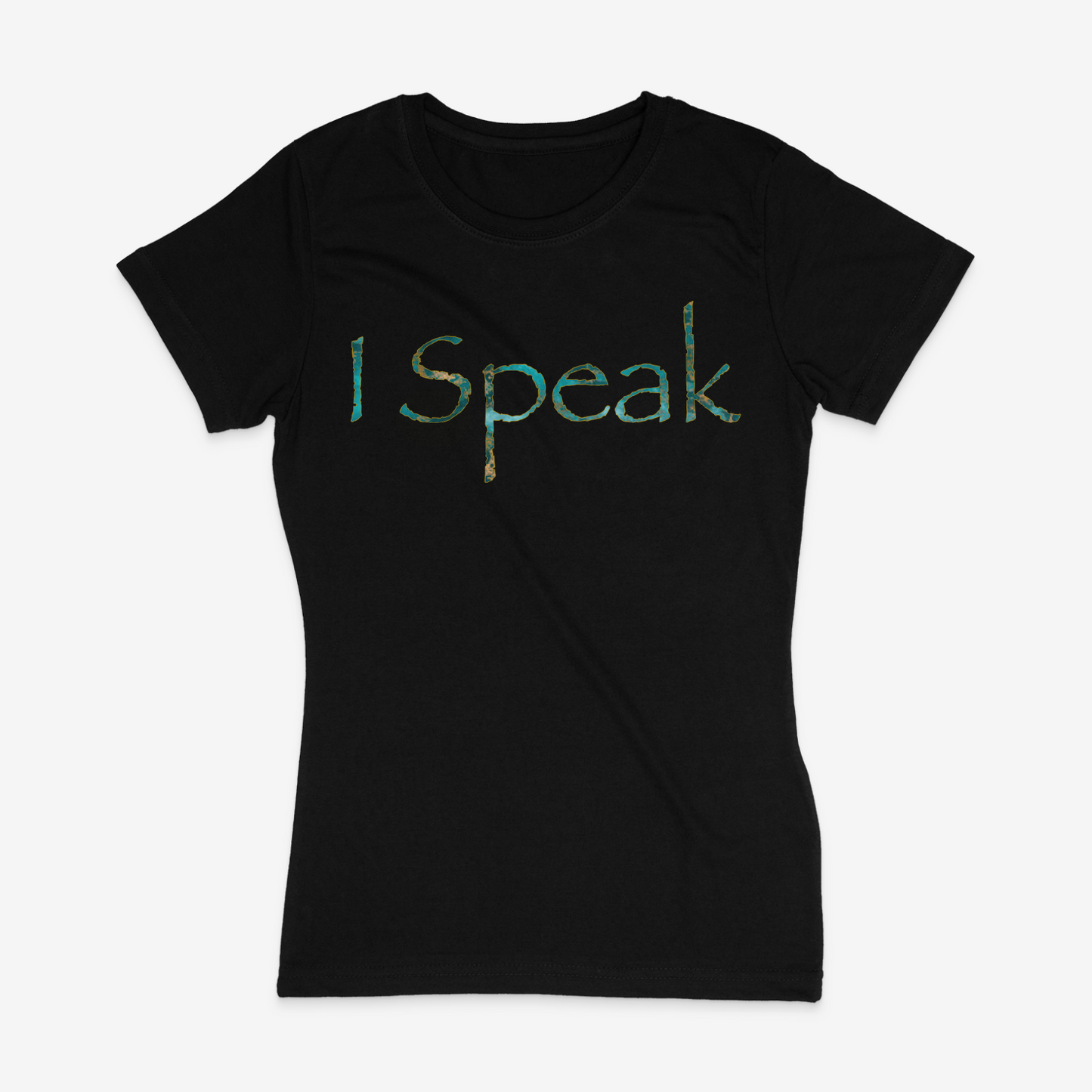 Gsmuv | Chakra Affirmations Meditation Gift | Throat Chakras | Turquoise Stone " I Speak" Affirmation Women T-shirt