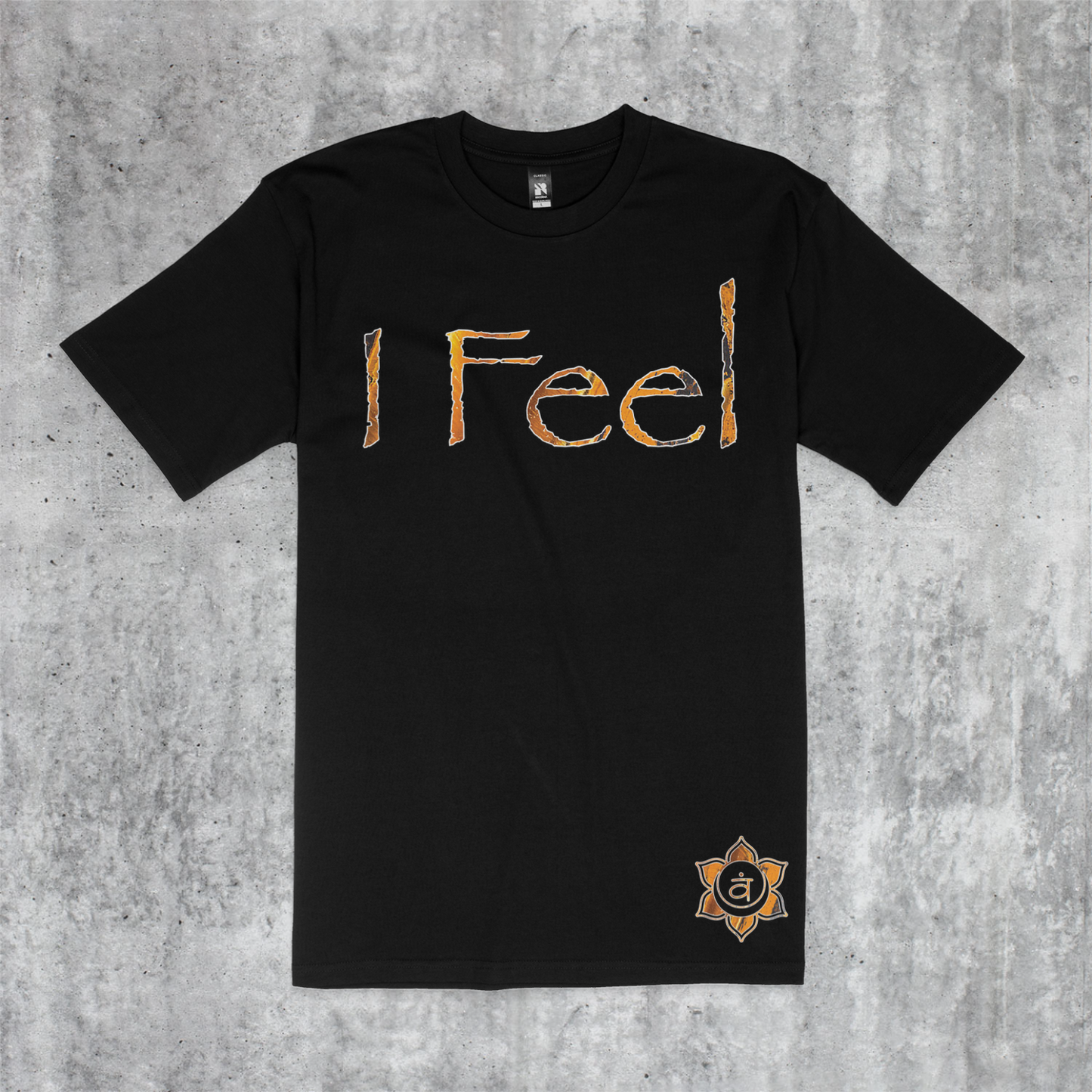 Gsmuv | Chakra Affirmations Meditation Gift | Sacral Chakras | Tigers Eye Stone " I Feel" affirmation T-shirt