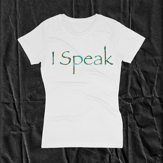 Gsmuv | Chakra Affirmations Meditation Gift | Throat Chakras | Turquoise Stone " I Speak" Affirmation Women T-shirt